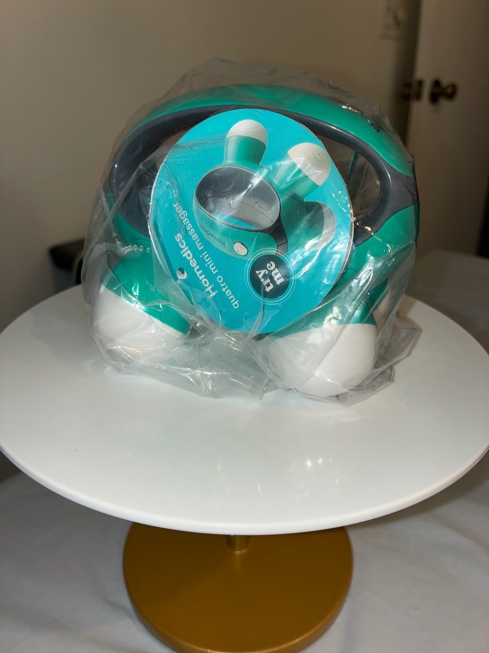 Homedics Teal and White Handheld Massager